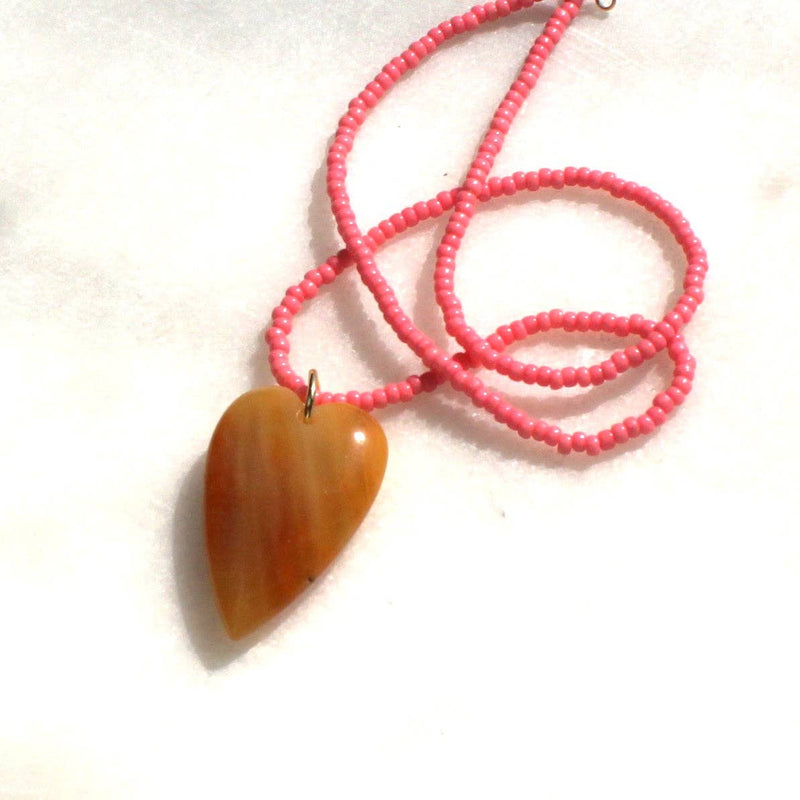 Stone Heart Necklace 18"