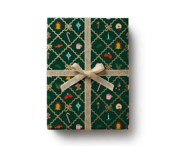 Holiday Argyle Continuous Wrapping Roll