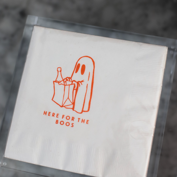 Here for the Boos Halloween Napkin