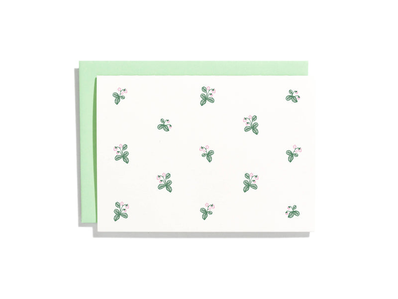 Strawberry Pattern Letterpress Stationery Set