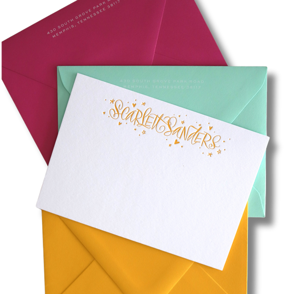 Fisher Calligraphy Letterpress Stationery
