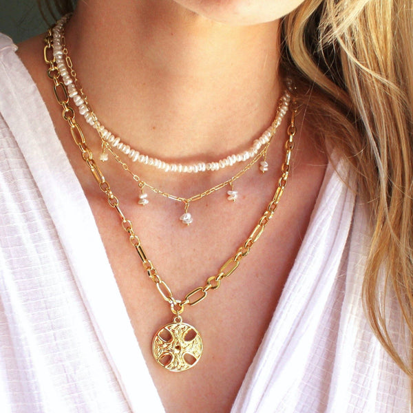Beaded Pearl Necklace