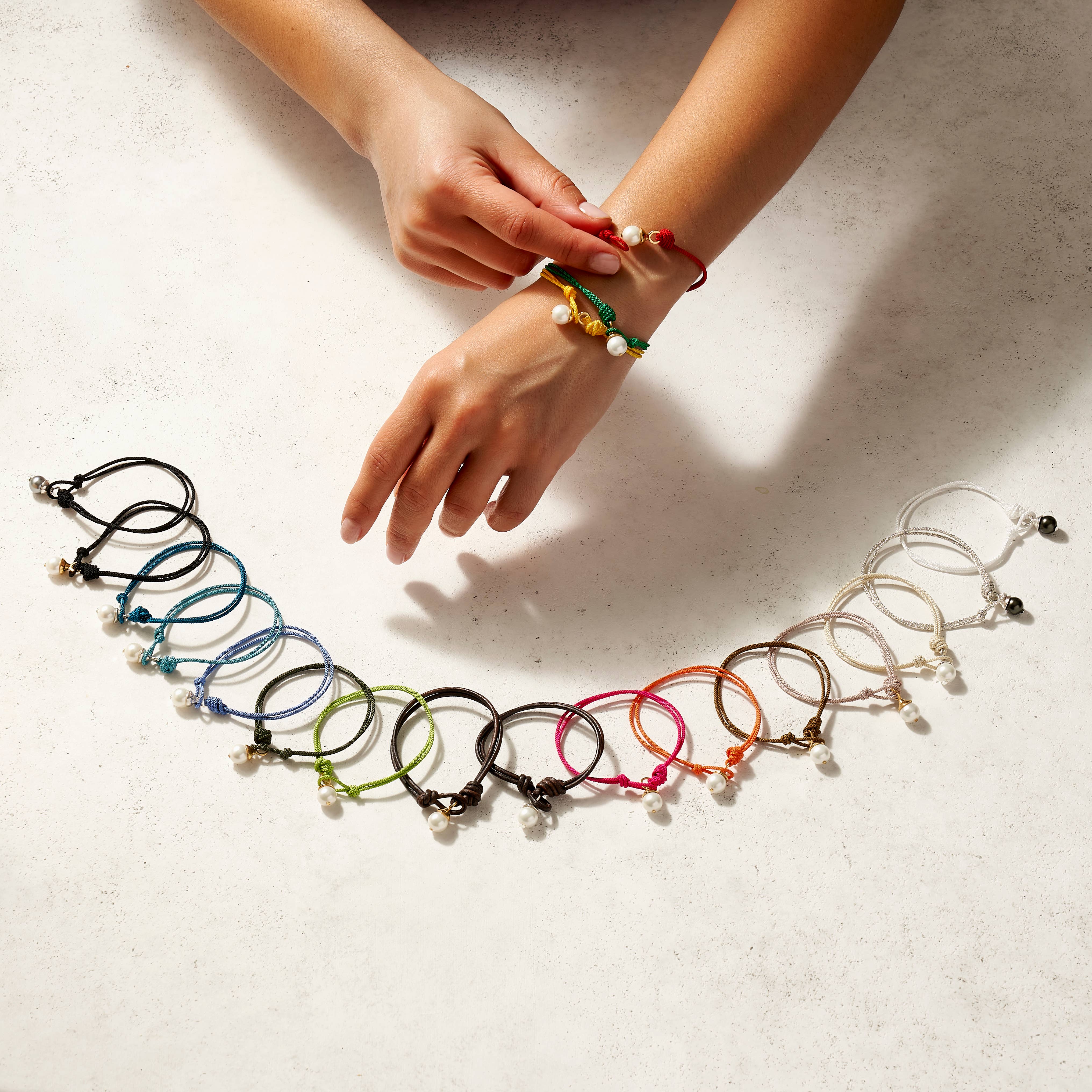 Cord Pearl Bracelet