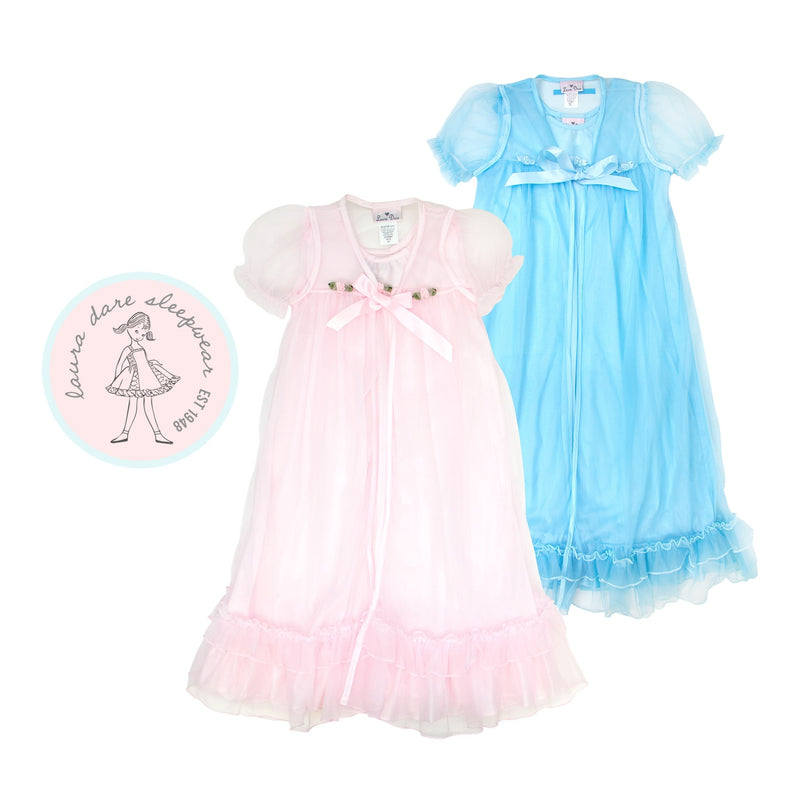 Girls Frilly Gown Peignoir Set