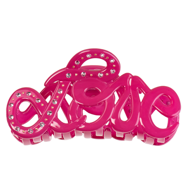 Fuchsia Swarovski Love Claw Clip, 8 cm