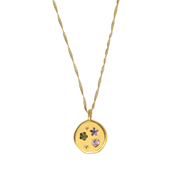 Jewelled Dreams Disc Necklace