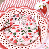 Pink Basketweave Dinner Paper Plates