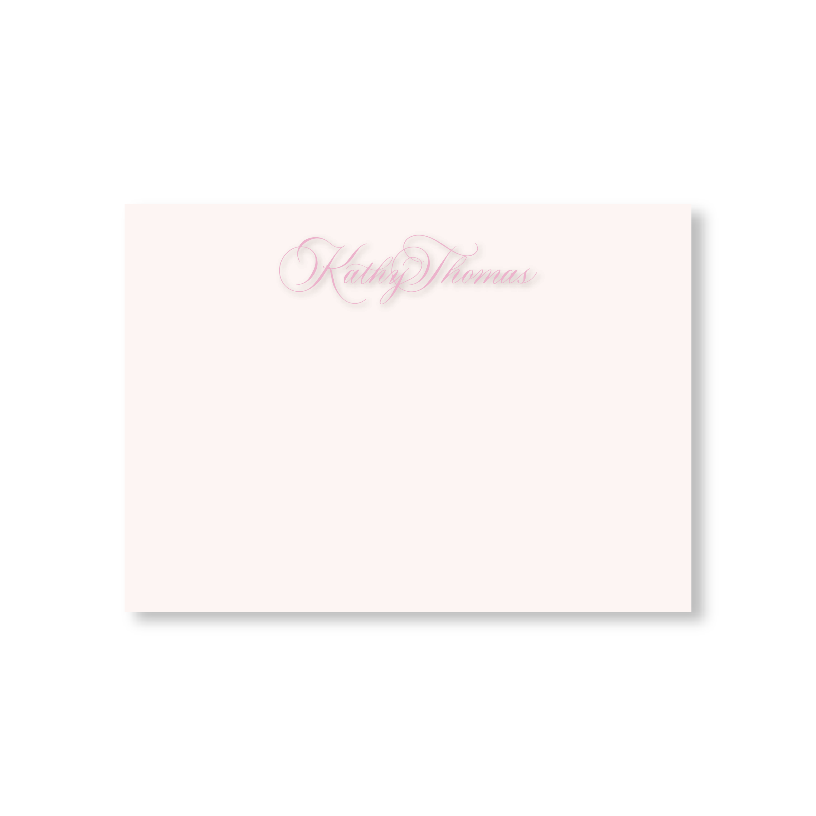 Kathleen Pink Calligraphy Stationery