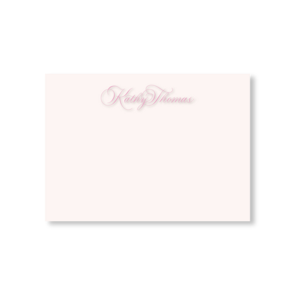 Kathleen Pink Calligraphy Stationery