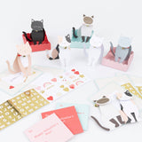 Cat Valentine's Cards & Stickers Set