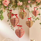 Meri Meri x Liberty Paper Honeycomb Heart Decorations