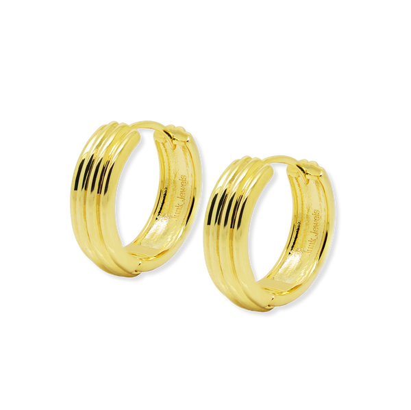 Cigar Band Chunky Hoop Earrings