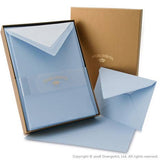 OCM Classic Laid Deckle Edge Sheet Correspondence Gold Box: Blue / A5 (5.75x8.25")