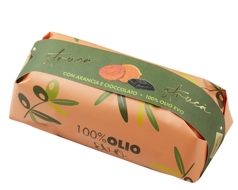 Strucà Olive Oil Cake with Candied Orange & Dark Chocolate