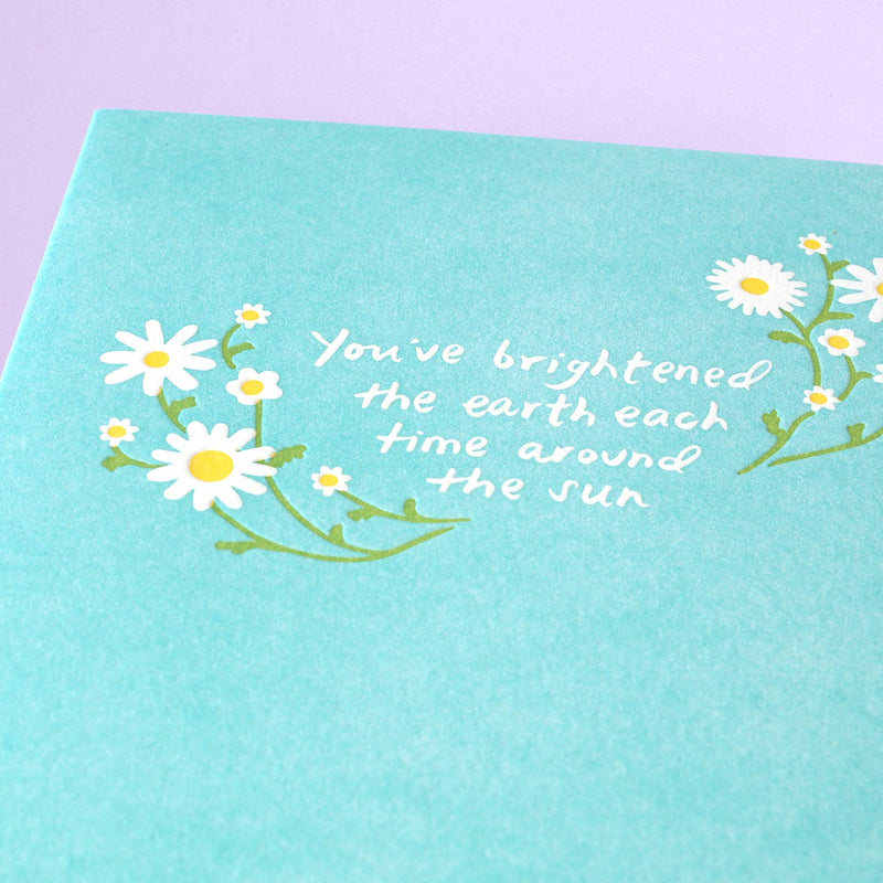 Brighten The Earth Letterpress Greeting Card