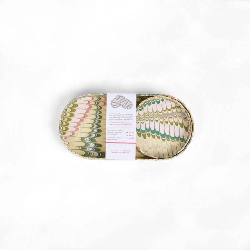 Marbled Desk Tray Set - Moss Mountain
