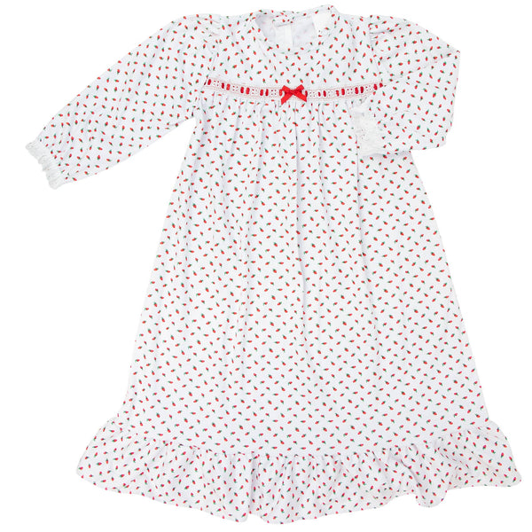 Red Rosebud Girls Gown