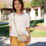 Girls Glitter Heart Purse, Gold