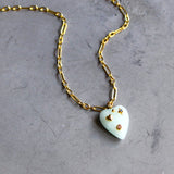 Stone Heart Necklace 16"