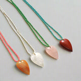 Stone Heart Necklace 18"