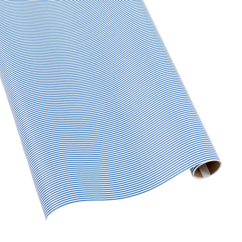 Blue Oxford Stripe Gift Wrapping Paper Roll