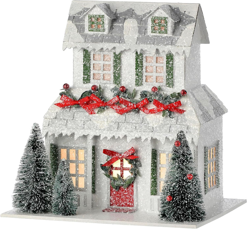 Petite Farmhouse Christmas Village House