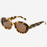 Aria Acetate Womens Oval Sunglasses