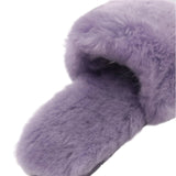 Lilac Sheepskin Fuzzy Slippers