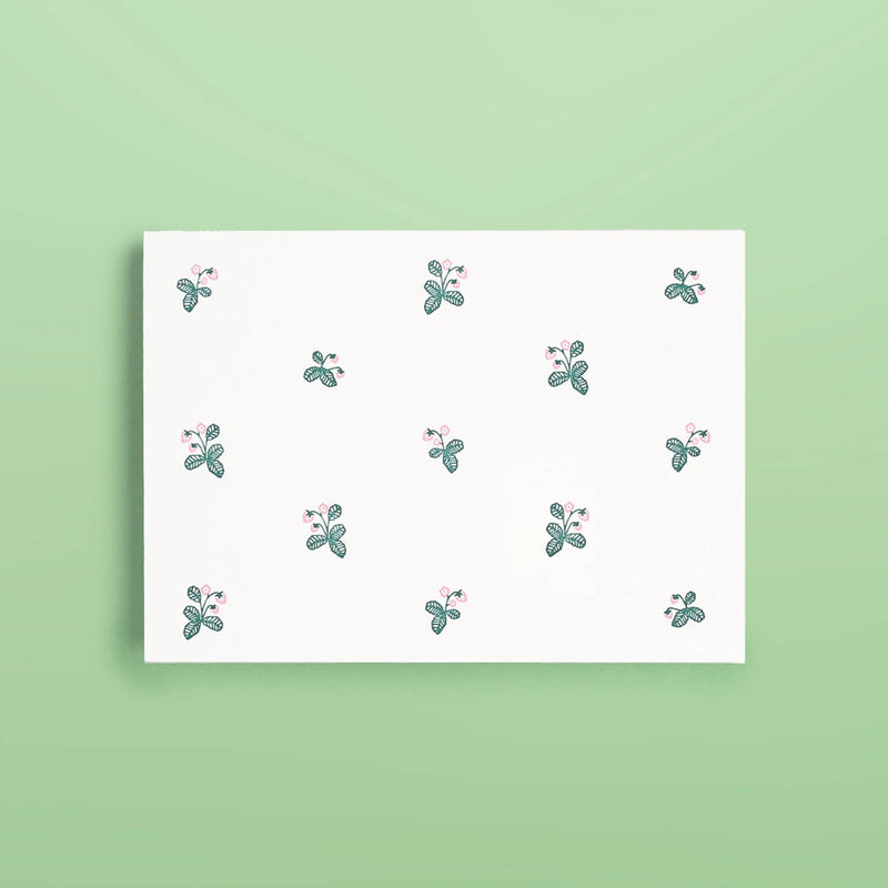 Strawberry Pattern Letterpress Stationery Set