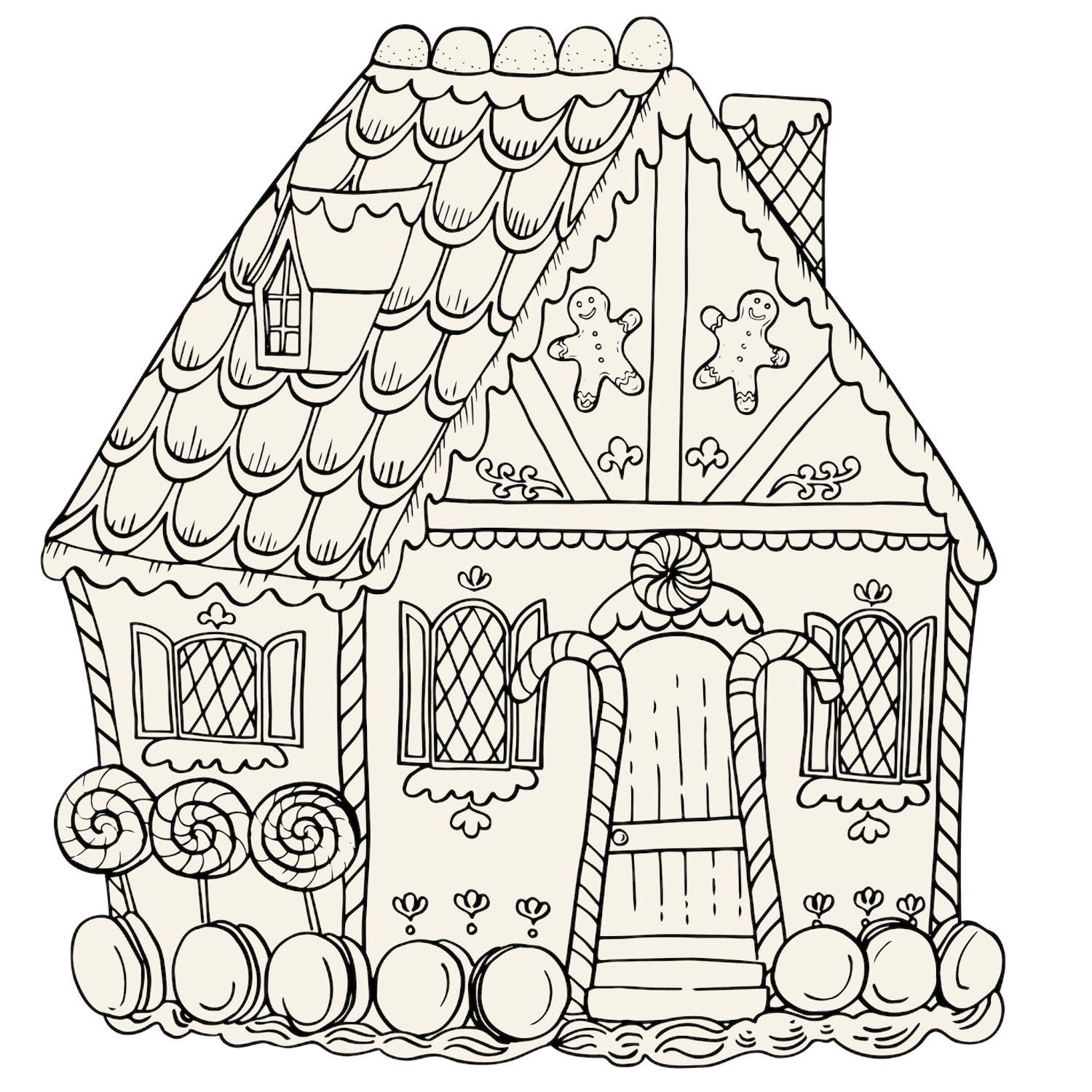 Gingerbread House Coloring Placemat
