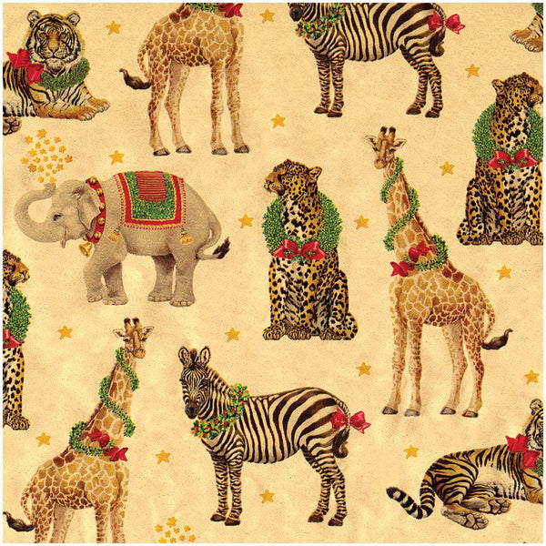 Wild Christmas Metallic Wrapping Paper