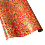 Viennese Nouveau Red Metallic Wrapping Paper