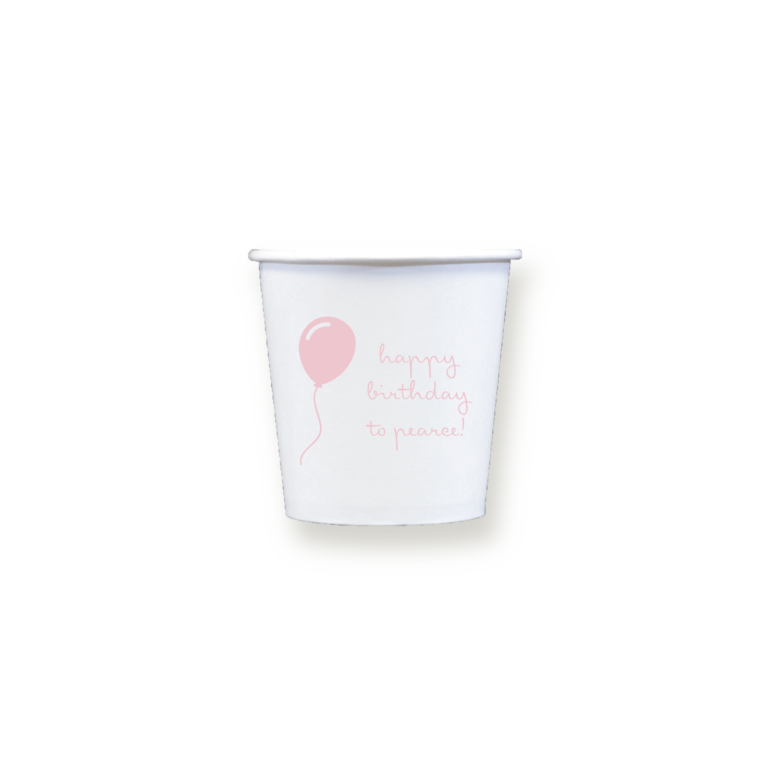 Balloon Birthday 4oz Paper Cups – Pink