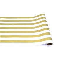 Gold Classic Stripe Paper Table Runner