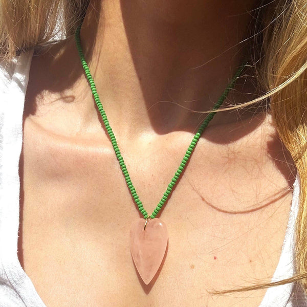 Stone Heart Necklace 18"
