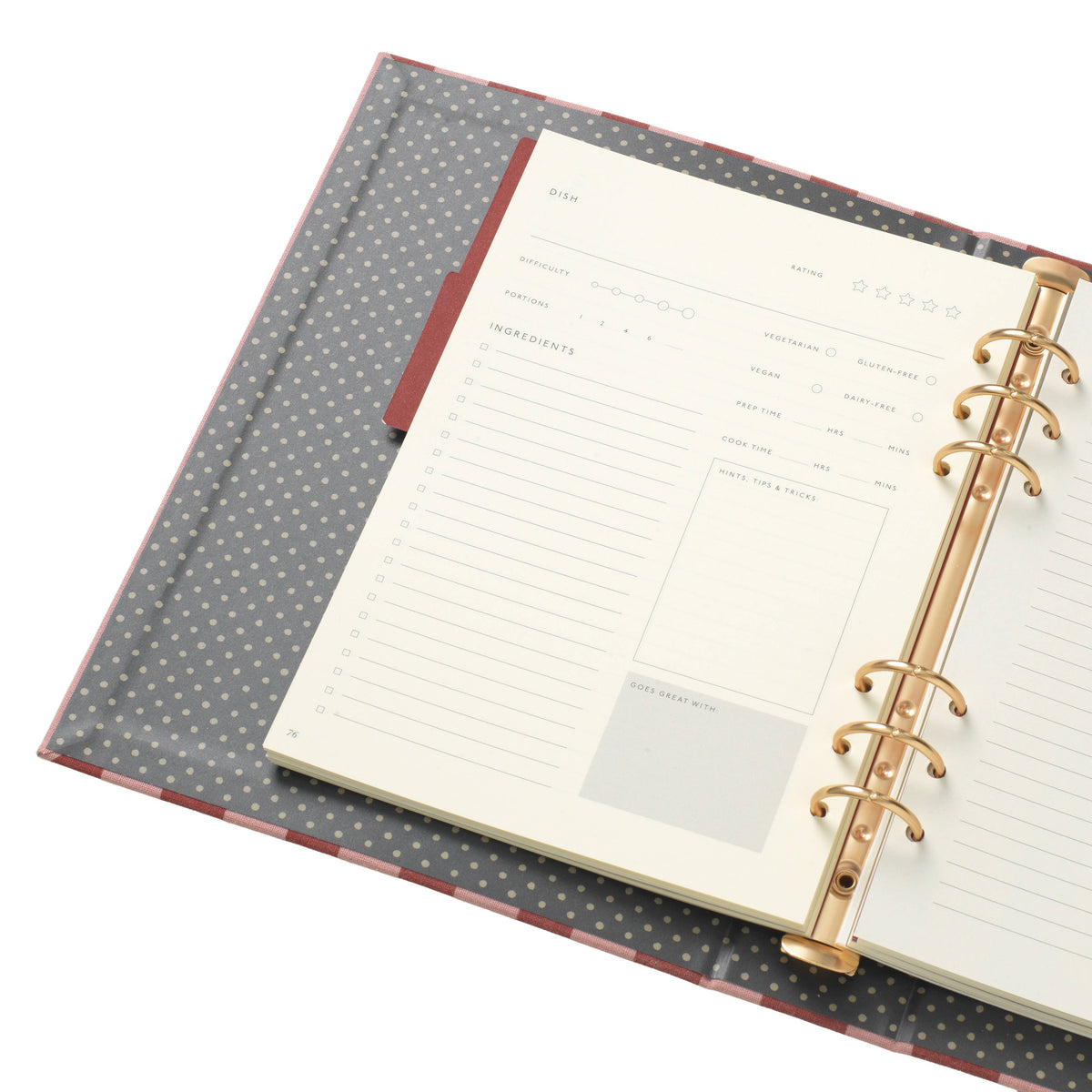 Keepsake Recipe Binder - Cabana Pink