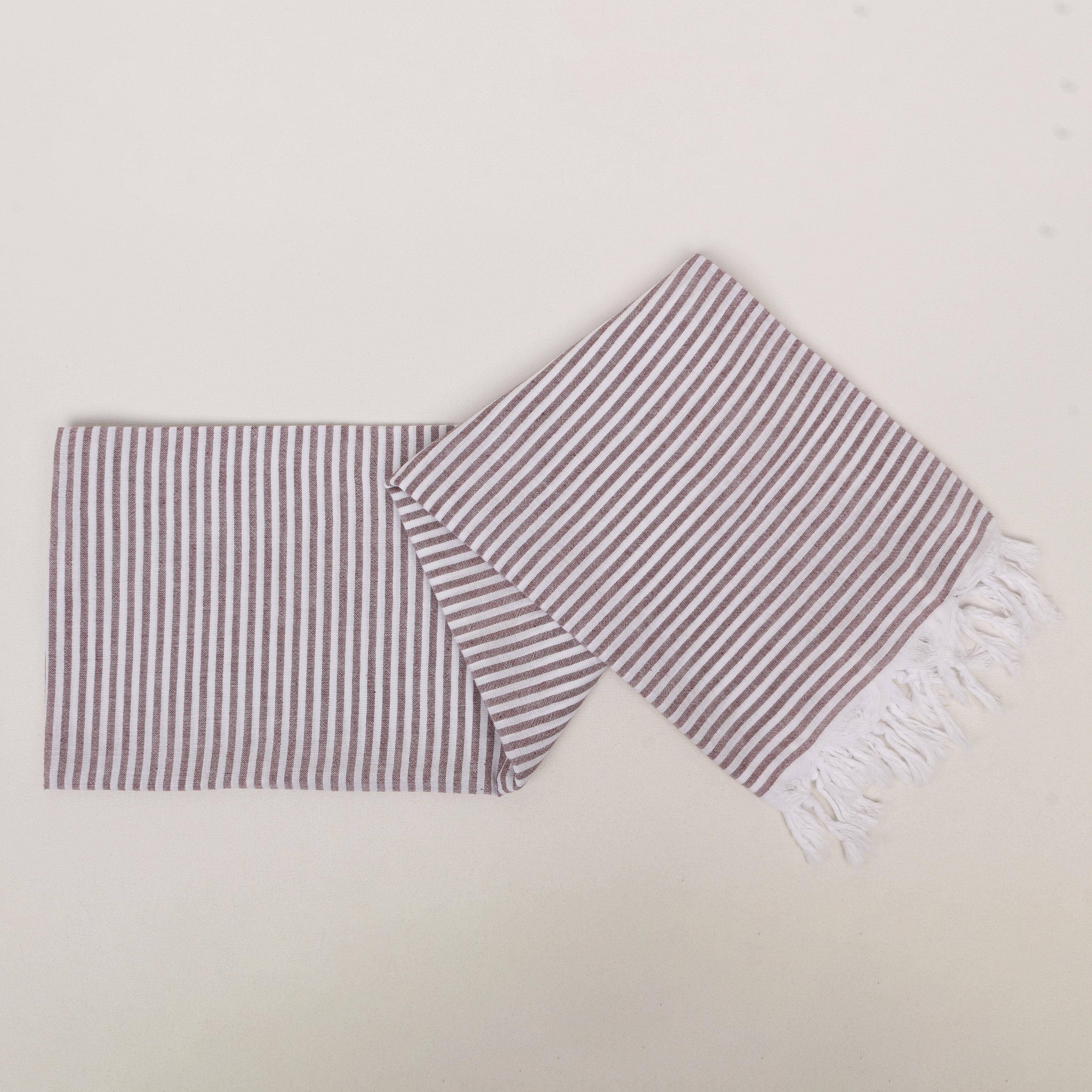 Striped Colorful Turkish Cotton Peshtemal Towel: Mint / Beach Towel