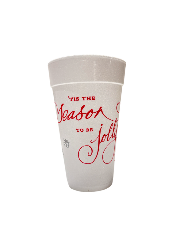 Tis the season to be jolly 20oz Foam Cups