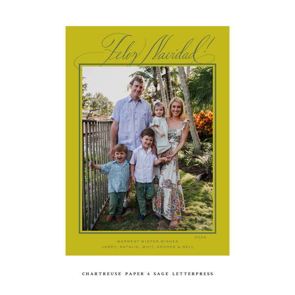 Ashfield Letterpress Colored Paper Holiday Card
