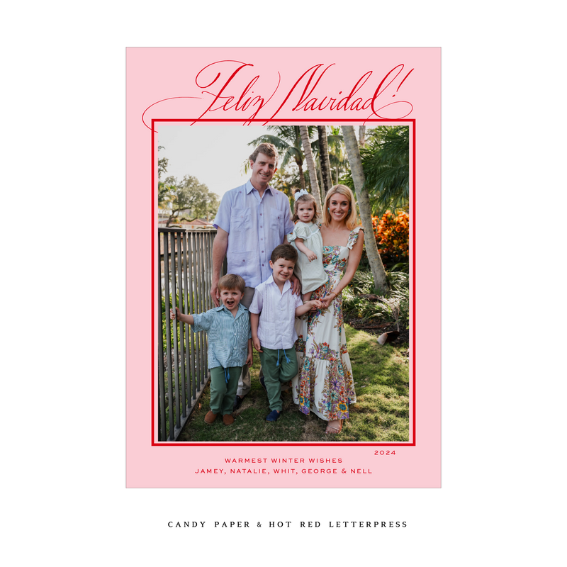 Ashfield Letterpress Colored Paper Holiday Card