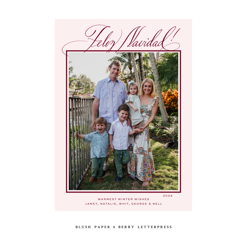 Ashfield Letterpress Colored Paper Holiday Card