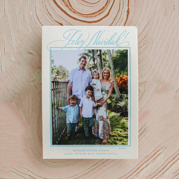 Ashfield Letterpress Colored Paper Holiday Card