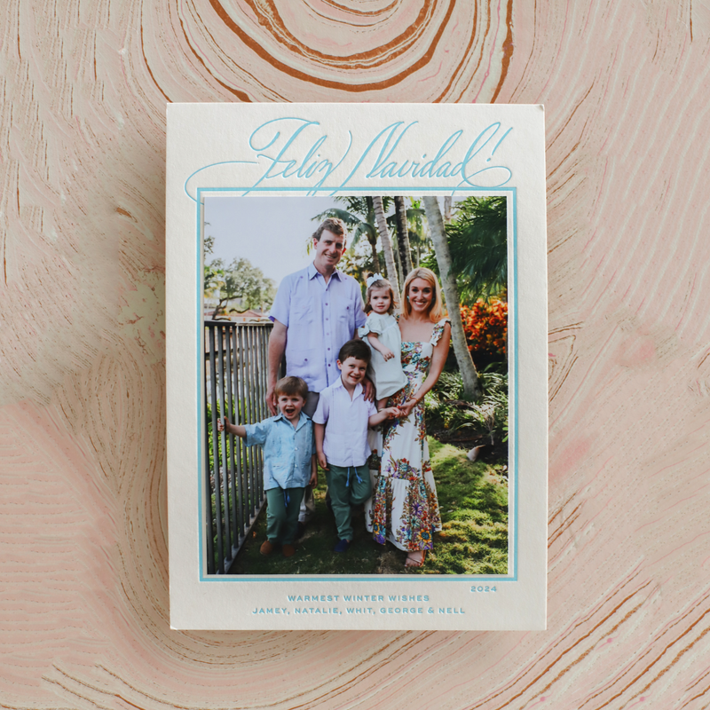 Ashfield Letterpress Colored Paper Holiday Card