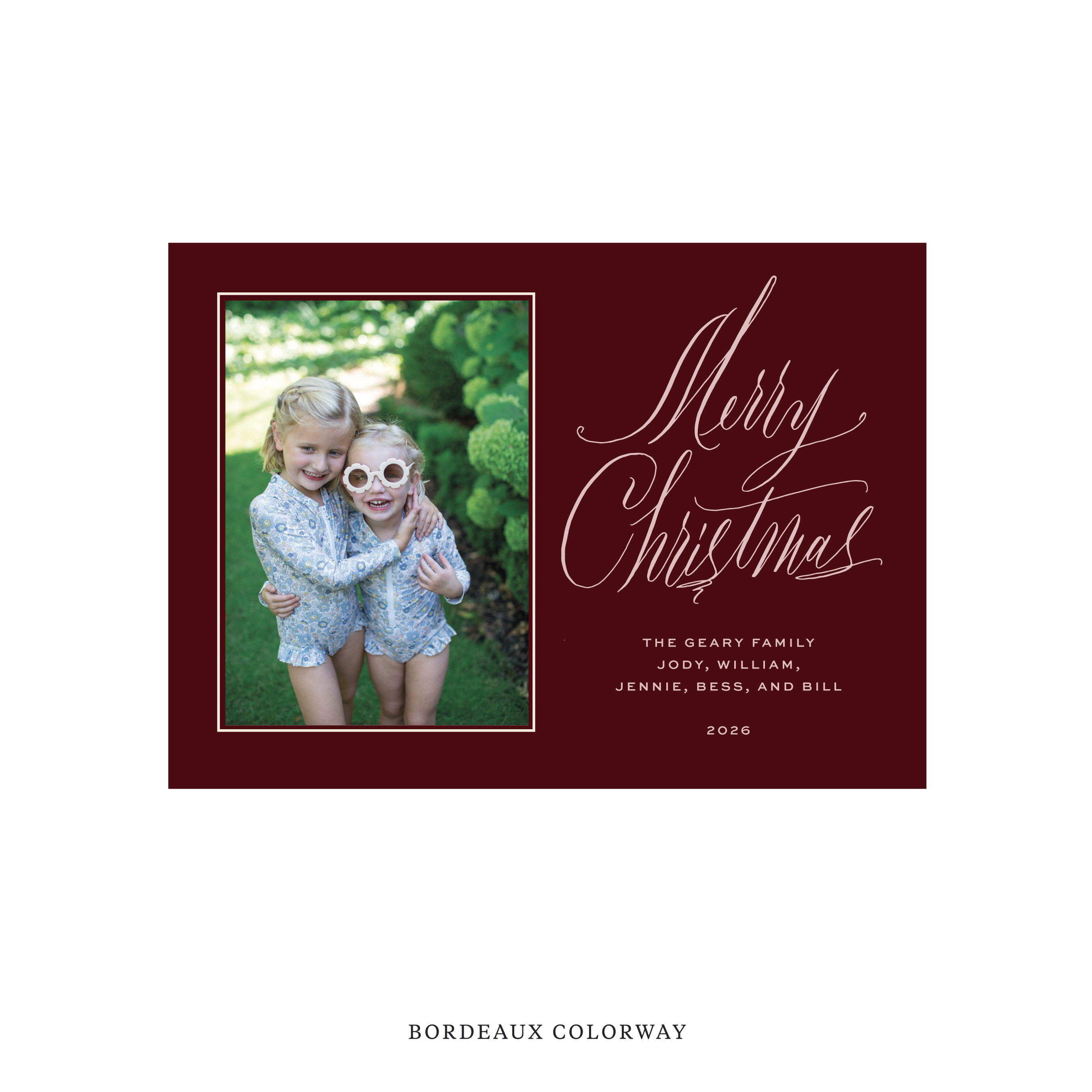 Aldridge Classic Flat Print Holiday Card, Medium