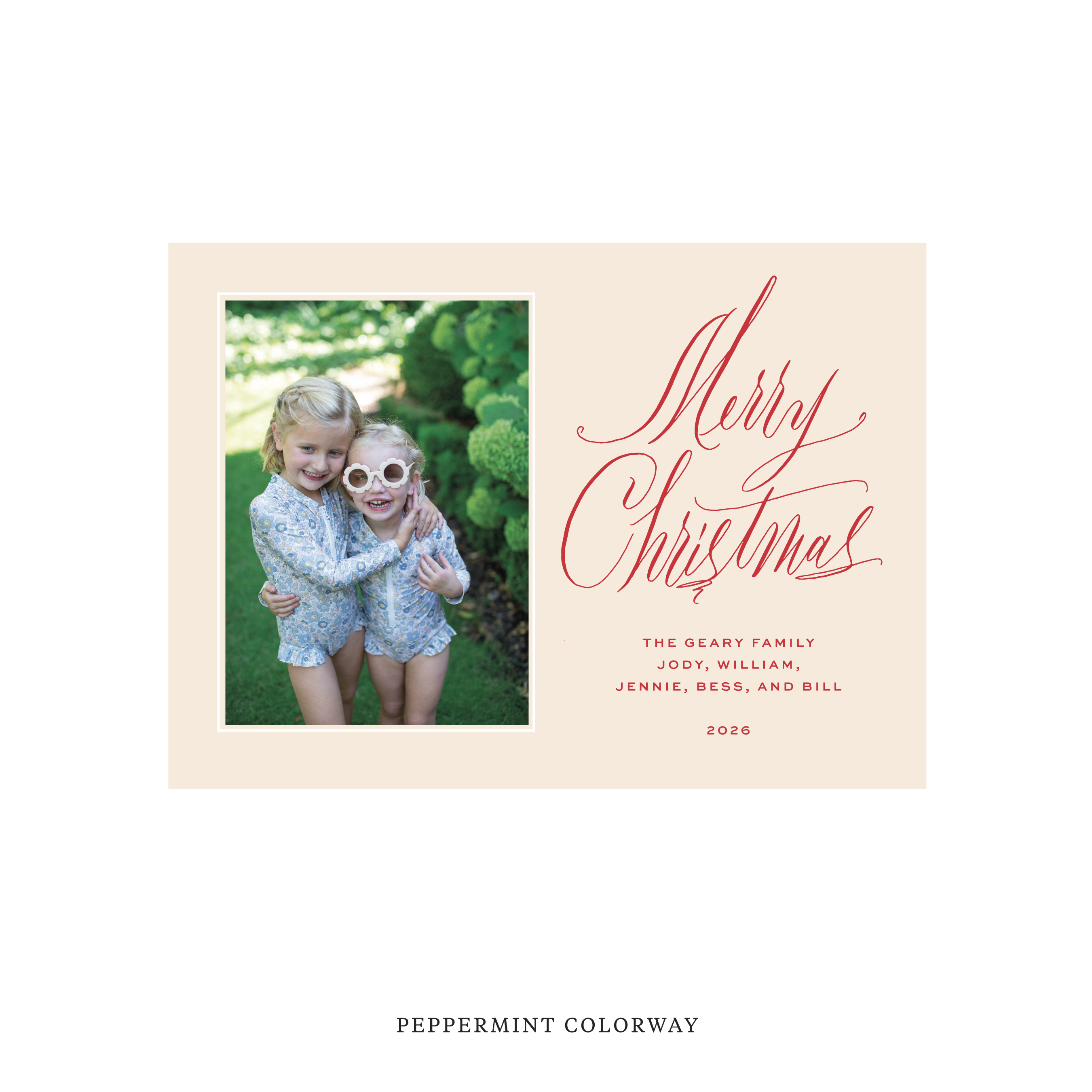 Aldridge Classic Flat Print Holiday Card, Medium