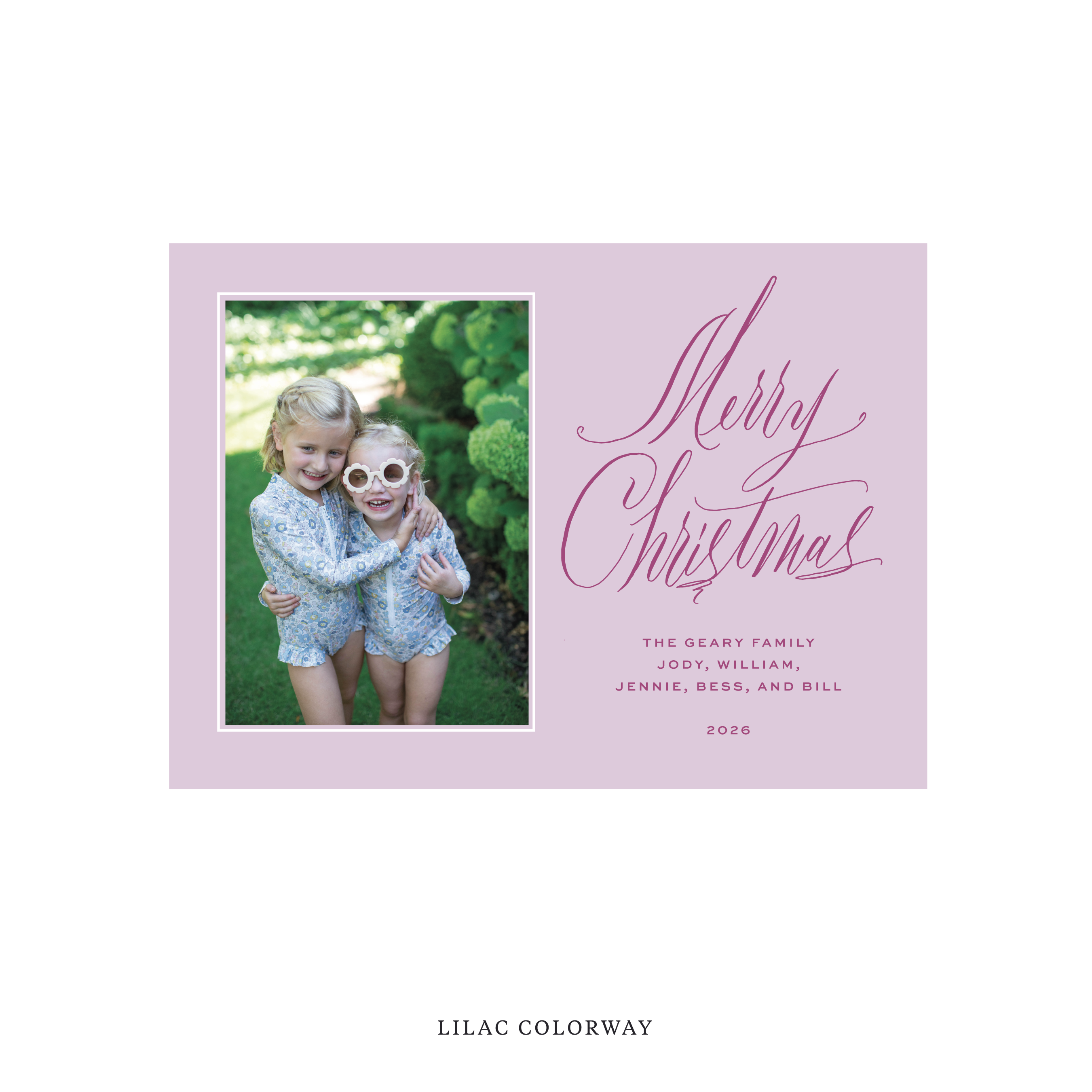 Aldridge Classic Flat Print Holiday Card, Medium