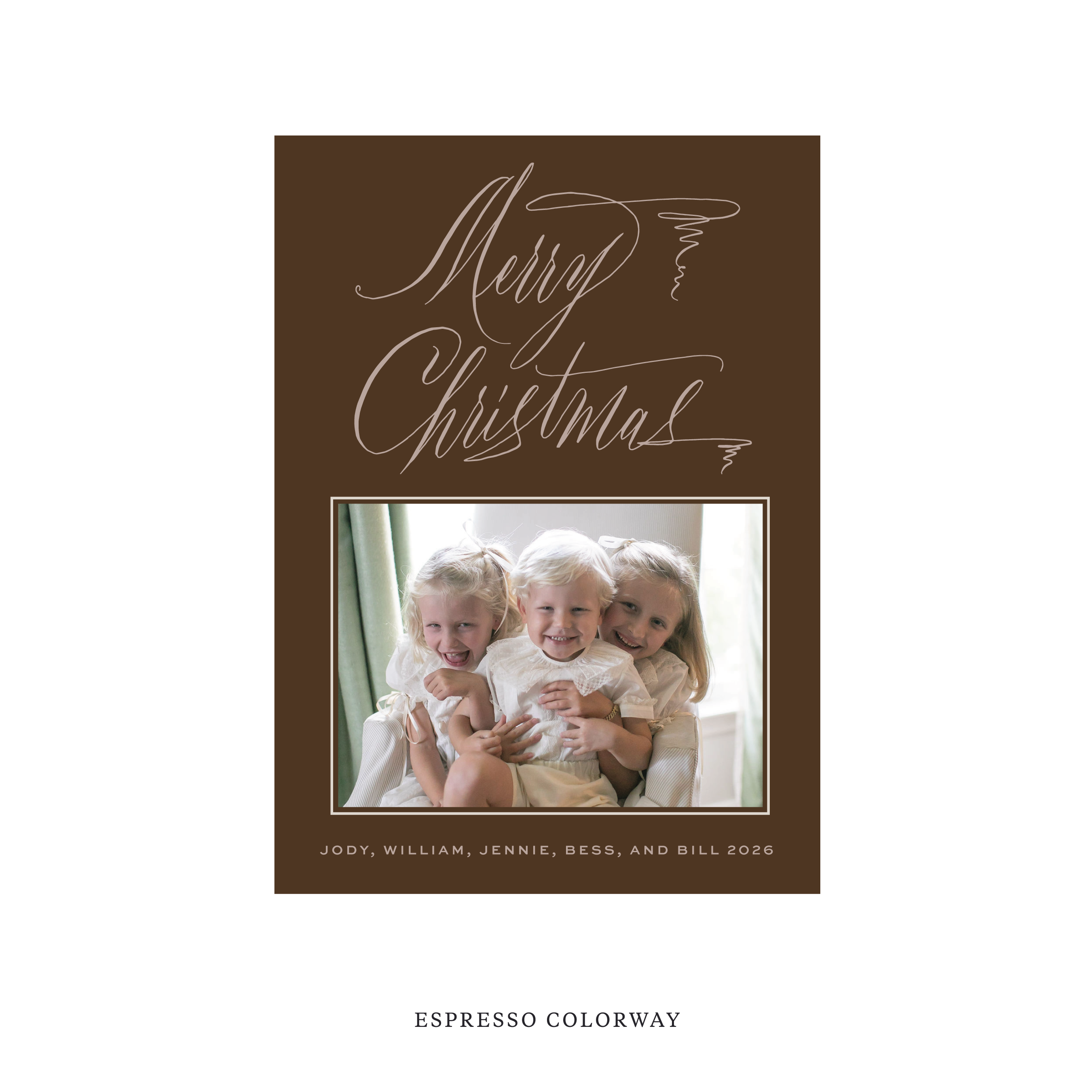 Aldridge Classic Flat Print Holiday Card II, Medium