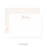 Alice with Hearts and Stars Calligraphy Classic Printed Note