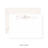 Allison with Hearts and Stars Calligraphy Classic Printed Note
