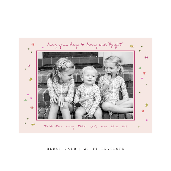 Angela Medium Horizontal Classic Printed Holiday Card